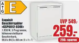 B1 Discount Baumarkt Exquisit Geschirrspüler Angebot