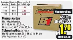 B1 Discount Baumarkt Umzugskarton Angebot