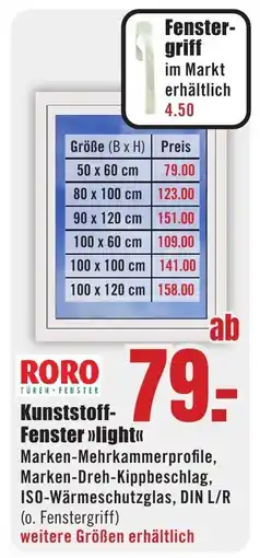 B1 Discount Baumarkt RORO Kunststoff-Fenster »light« Angebot