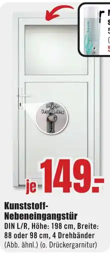 B1 Discount Baumarkt Kunststoff-Nebeneingangstür Angebot