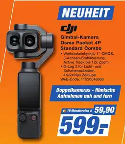 K+B Expert DJI Gimbal-Kamera Osmo Pocket 4P Standard Combo Angebot