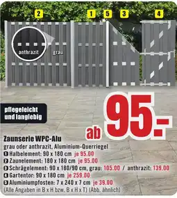 B1 Discount Baumarkt Zaunserie WPC-Alu Angebot