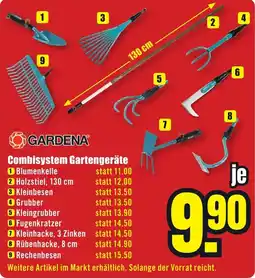 B1 Discount Baumarkt GARDENA Combisystem Gartengeräte Angebot