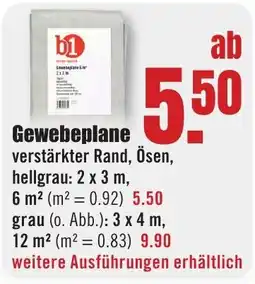B1 Discount Baumarkt Gewebeplane b1 Angebot