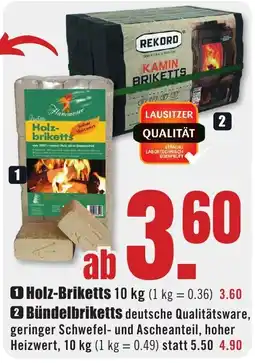 B1 Discount Baumarkt Holz-Briketts Angebot