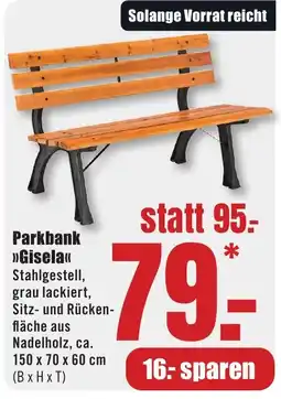 B1 Discount Baumarkt Parkbank »Gisela« Angebot