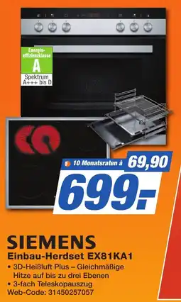 K+B Expert SIEMENS Einbau-Herdset EX81KA1 Angebot