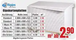 B1 Discount Baumarkt Rigips Gipskartonplatten Angebot
