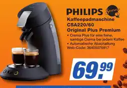 K+B Expert PHILIPS Senseo Kaffeepadmaschine CSA220/60 Original Plus Premium Angebot