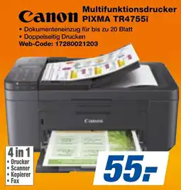 expert Techno Land Canon Multifunktionsdrucker PIXMA TR4755i Angebot