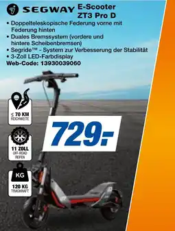 expert Techno Land SEGWAY E-Scooter ZT3 Pro D Angebot