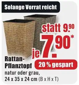 B1 Discount Baumarkt Rattan-Pflanztopf Angebot