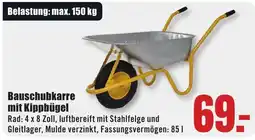 B1 Discount Baumarkt Bauschubkarre mit Kippbügel Angebot