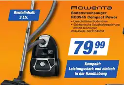 K+B Expert Rowenta Bodenstaubsauger RO3945 Compact Power Angebot