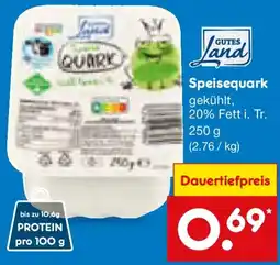 Netto Marken-Discount GUTES Land Speisequark Angebot