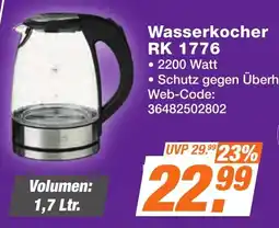 K+B Expert Wasserkocher RK 1776 Angebot