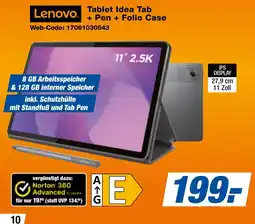 expert Techno Land Lenovo Tablet Idea Tab + Pen + Folio Case Angebot