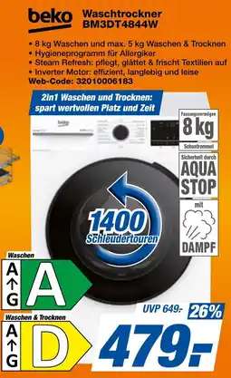 expert Techno Land Beko Waschtrockner BM3DT4844W Angebot