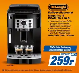 expert Techno Land DeLonghi Kaffeenvollautomat Magnifica S ECAM 20.116.B Angebot