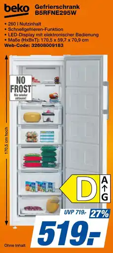 expert Techno Land Gefrierschrank B5RFNE295W Angebot