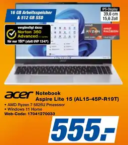 expert Techno Land acer Notebook Aspire Lite 15 (AL15-45P-R19T) Angebot