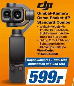 expert Techno Land DJI Gimbal-Kamera Osmo Pocket 4P Standard Combo Angebot