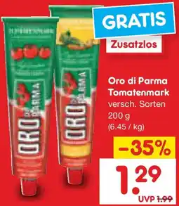 Netto Marken-Discount Oro di Parma Tomatenmark Angebot