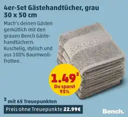 PENNY Bench Gästehandtücher, grau Angebot