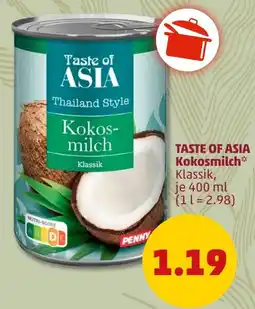 PENNY Taste of ASIA Kokosmilch Klassik Angebot