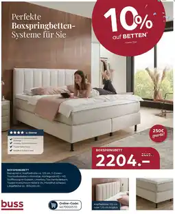 Möbel Buss Boxspringbett Angebot