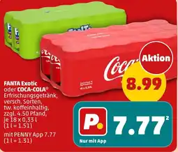 PENNY FANTA Exotic oder COCA-COLA* Erfrischungsgetränk Angebot