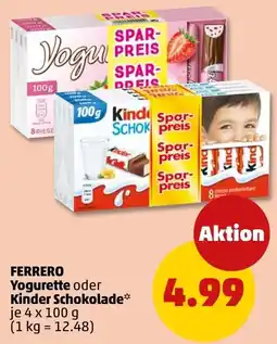 PENNY FERRERO Yogurette oder Kinder Schokolade Angebot