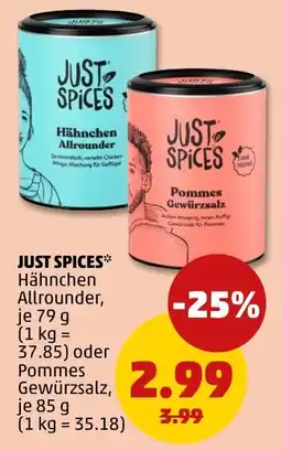 PENNY JUST SPICES Hähnchen Allrounder Angebot