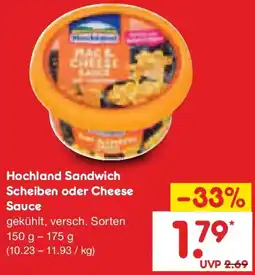 Netto Marken-Discount Hochland Sandwich Scheiben oder Cheese Sauce Angebot