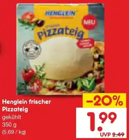 Netto Marken-Discount Henglein frischer Pizzateig Angebot