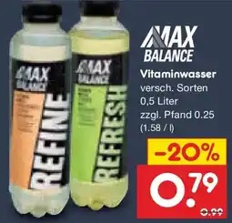 Netto Marken-Discount MAX BALANCE Vitaminwasser Angebot