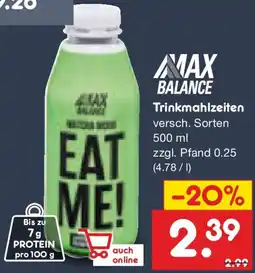 Netto Marken-Discount MAX BALANCE Trinkmahlzeiten Angebot