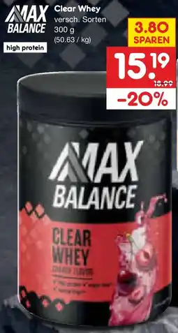 Netto Marken-Discount MAX BALANCE Clear Whey Angebot