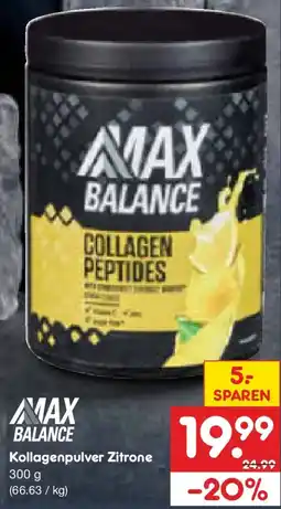 Netto Marken-Discount MAX BALANCE Kollagenpulver Zitrone Angebot