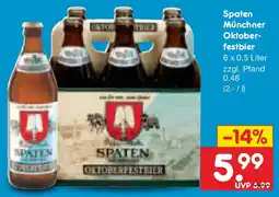Netto Marken-Discount Spaten Münchner Oktoberfestbier Angebot
