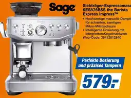 Expert Sage Siebträger-Espressomaschine SES876BSS the Barista Express Impress™ Angebot