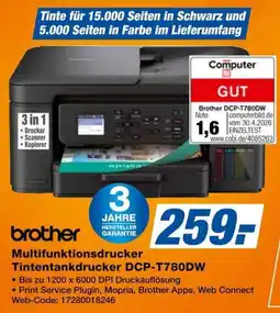 Expert brother Multifunktionsdrucker Tintentankdrucker DCP-T780DW Angebot