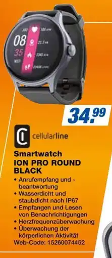Expert cellularline Smartwatch ION PRO ROUND BLACK Angebot