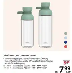 Selgros Trinkflasche „Vita“, 500 oder 700 ml Angebot