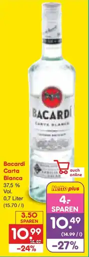 Netto Marken-Discount Bacardi Carta Blanca Angebot