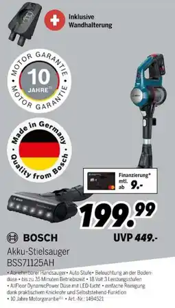 MEDIMAX BOSCH Akku-Stielsauger BSS71125AH Angebot