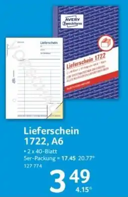 Selgros AVERY Lieferschein 1722 Angebot