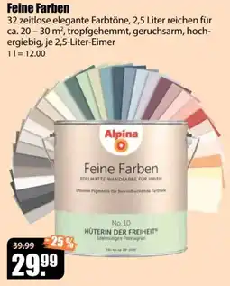 V Baumarkt Alpina Feine Farben Angebot