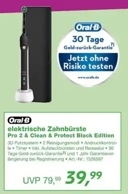 EP Oral-B elektrische Zahnbürste Pro 2 & Clean & Protect Black Edition Angebot
