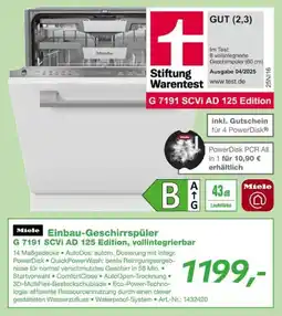 EP Miele Einbau-Geschirrspüler G 7191 SCVi AD 125 Edition, vollintegrierbar Angebot